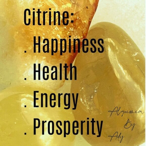 Citrine charms gold bohemian hoops statement earrings/Abundance stone/ - Picture 3 of 4